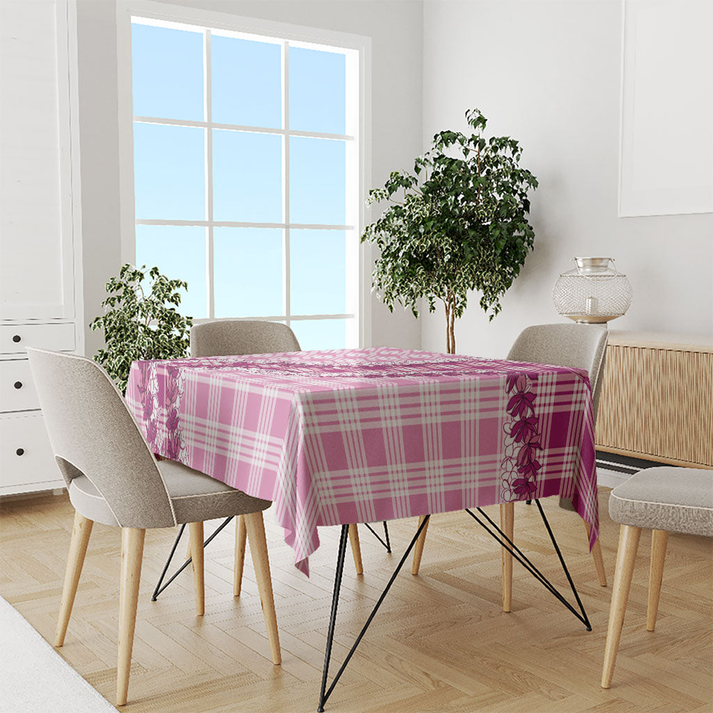 Pink Hawaii Palaka Tablecloth Hawaiian Honohono Lei LT05 - Polynesian Pride