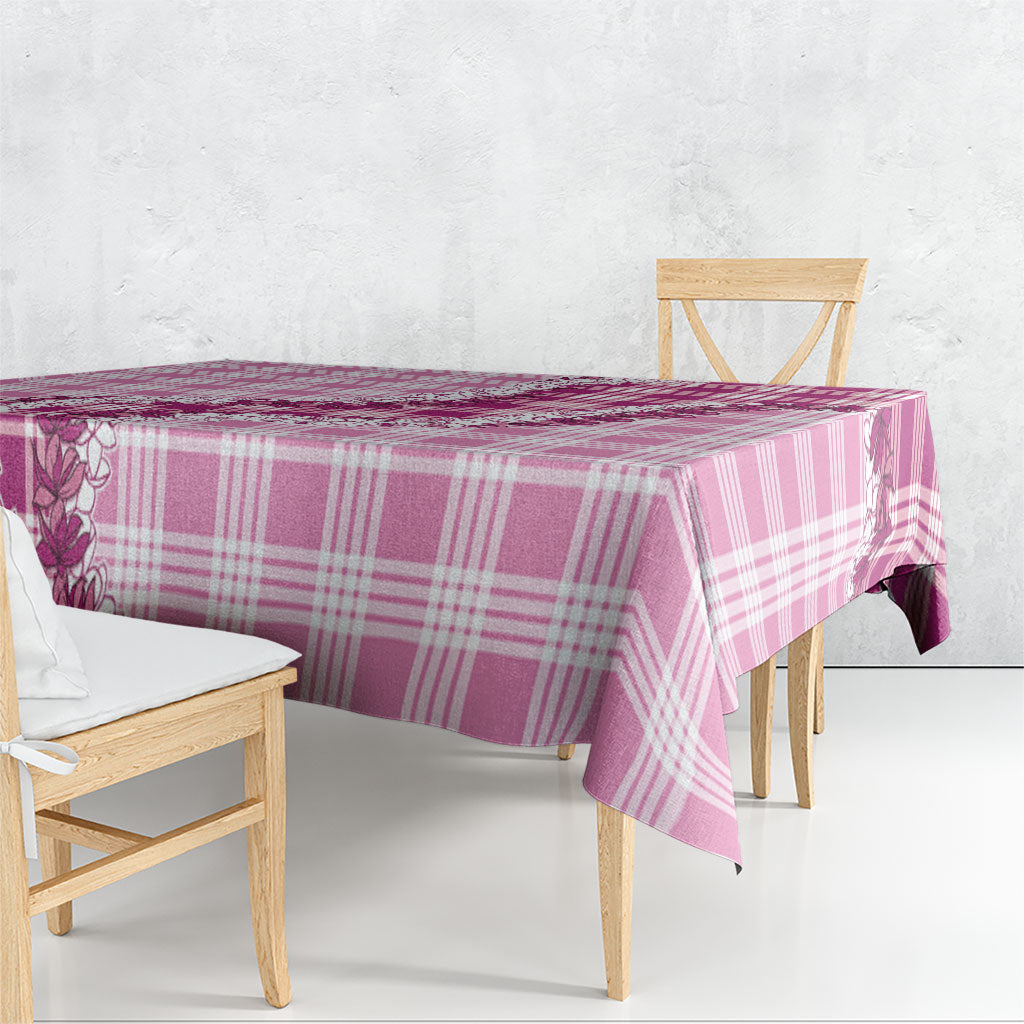 Pink Hawaii Palaka Tablecloth Hawaiian Honohono Lei LT05 - Polynesian Pride