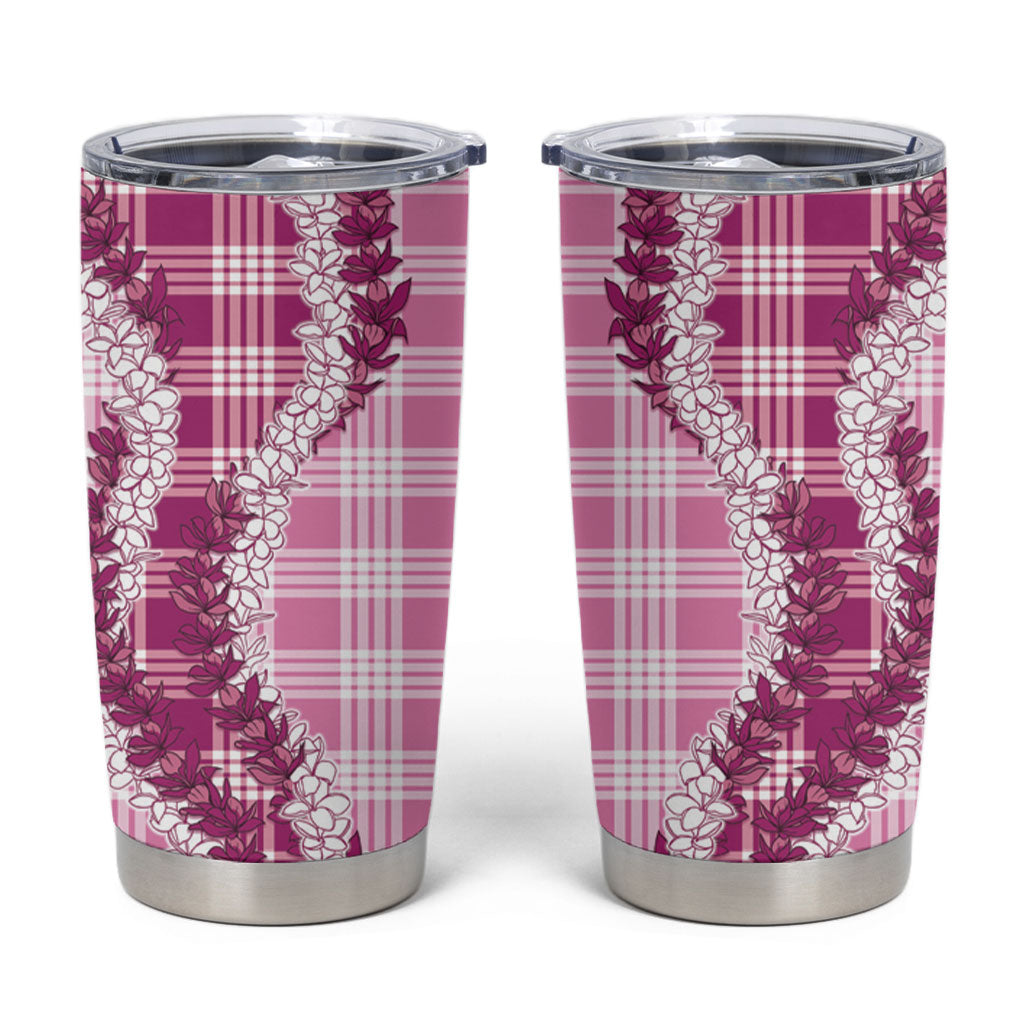 Pink Hawaii Palaka Tumbler Cup Hawaiian Honohono Lei