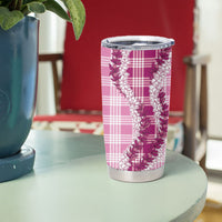 Pink Hawaii Palaka Tumbler Cup Hawaiian Honohono Lei