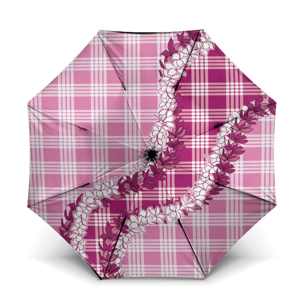 Pink Hawaii Palaka Umbrella Hawaiian Honohono Lei LT05 One Size Folded 11.42 inch Opened Diameter 37.4 inch Pink - Polynesian Pride