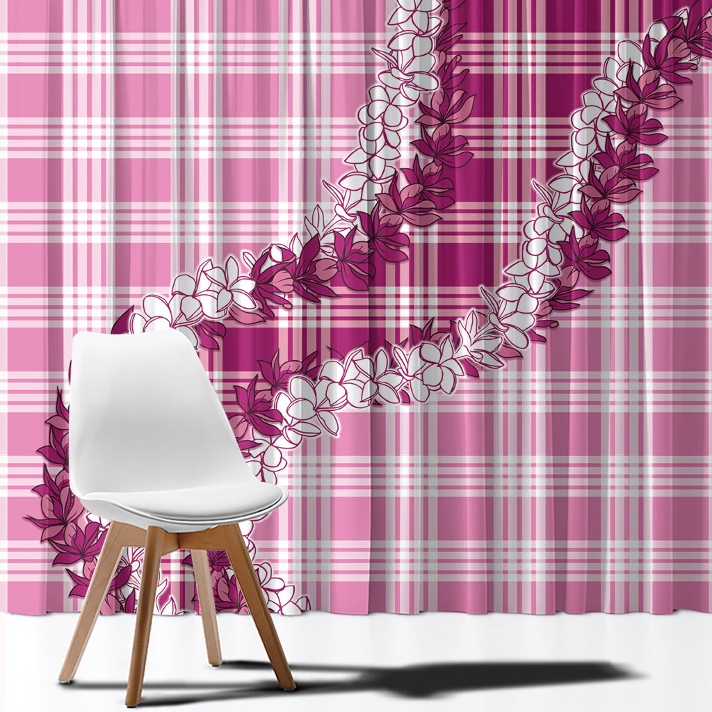 Pink Hawaii Palaka Window Curtain Hawaiian Honohono Lei LT05 - Polynesian Pride