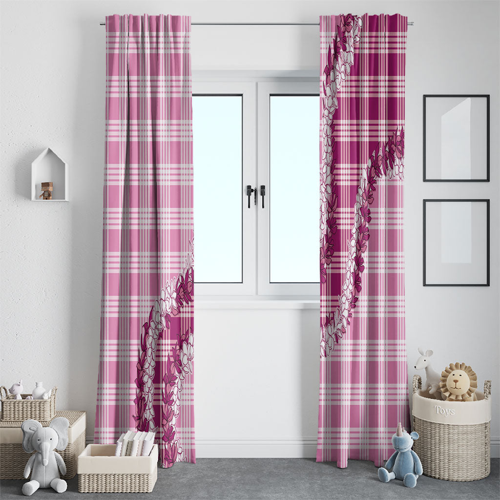 Pink Hawaii Palaka Window Curtain Hawaiian Honohono Lei LT05 - Polynesian Pride
