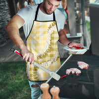Yellow Hawaii Palaka Apron Hawaiian Honohono Lei