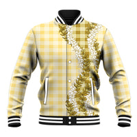 Yellow Hawaii Palaka Baseball Jacket Hawaiian Honohono Lei LT05 Unisex Yellow - Polynesian Pride