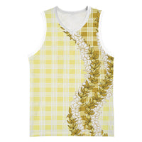 Yellow Hawaii Palaka Basketball Jersey Hawaiian Honohono Lei LT05 Unisex Yellow - Polynesian Pride