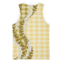 Yellow Hawaii Palaka Basketball Jersey Hawaiian Honohono Lei LT05 - Polynesian Pride