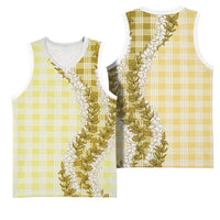 Yellow Hawaii Palaka Basketball Jersey Hawaiian Honohono Lei LT05 - Polynesian Pride