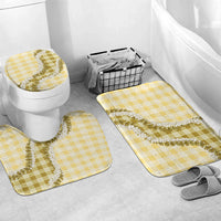 Yellow Hawaii Palaka Bathroom Set Hawaiian Honohono Lei LT05 Mat Set Only (3 pcs) One Size Yellow - Polynesian Pride