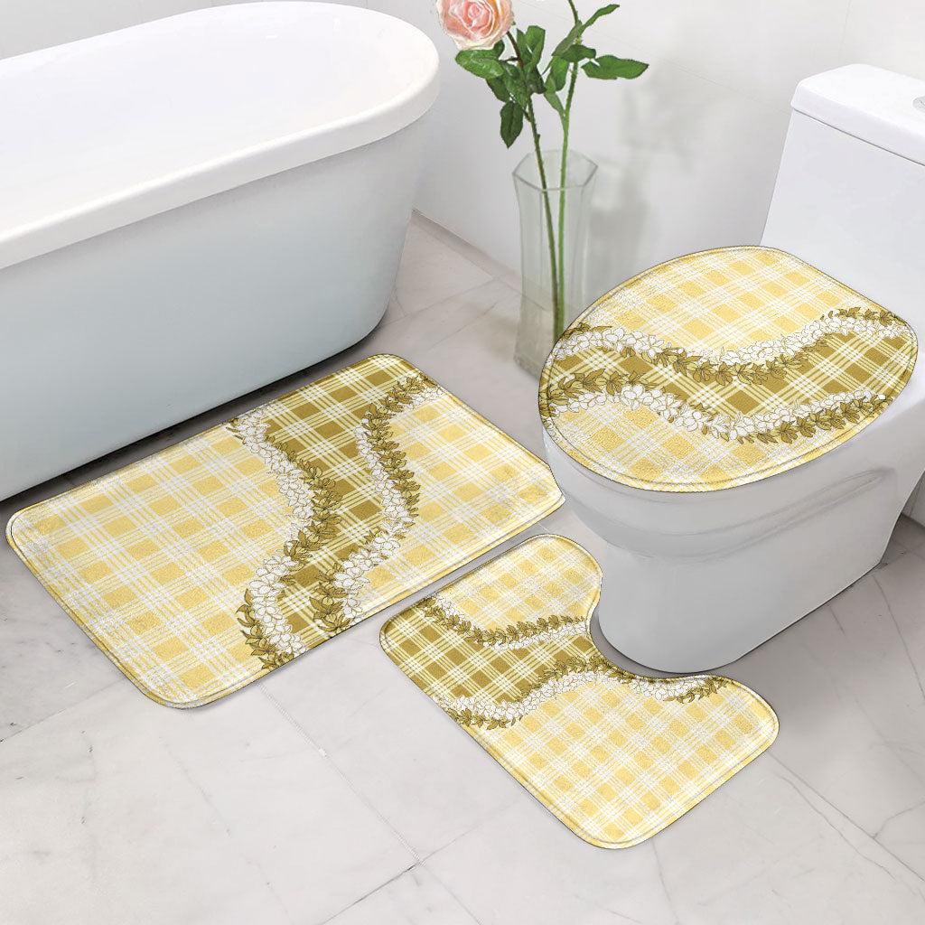 Yellow Hawaii Palaka Bathroom Set Hawaiian Honohono Lei LT05 - Polynesian Pride
