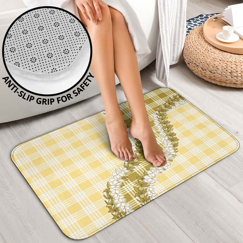 Yellow Hawaii Palaka Bathroom Set Hawaiian Honohono Lei LT05 - Polynesian Pride