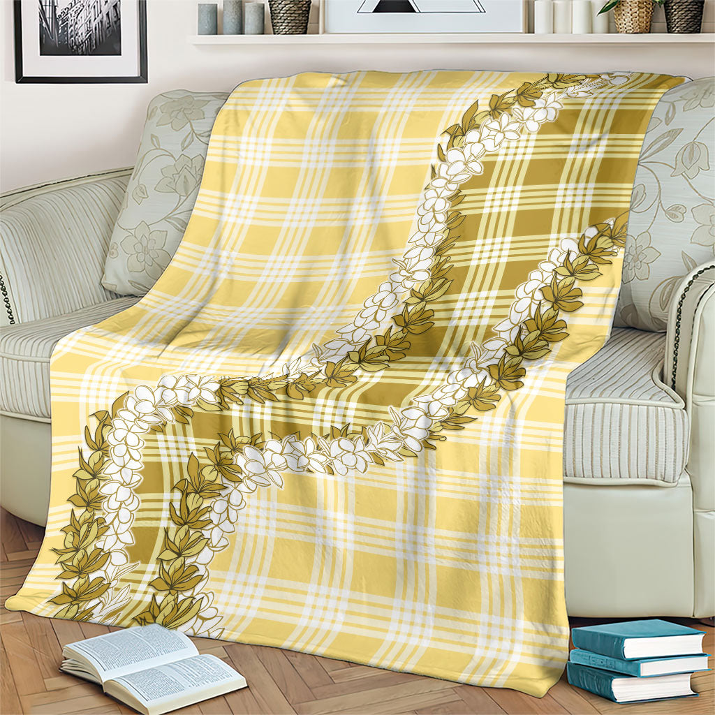 Yellow Hawaii Palaka Blanket Hawaiian Honohono Lei LT05 - Polynesian Pride