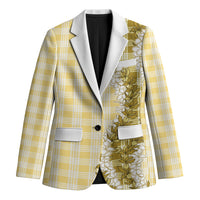 Yellow Hawaii Palaka Blazer Hawaiian Honohono Lei LT05 Unisex Yellow - Polynesian Pride
