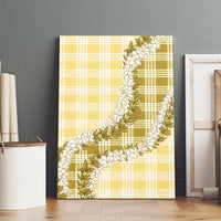 Yellow Hawaii Palaka Canvas Wall Art Hawaiian Honohono Lei LT05 - Polynesian Pride