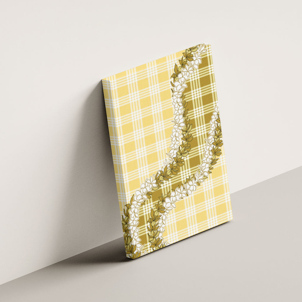 Yellow Hawaii Palaka Canvas Wall Art Hawaiian Honohono Lei LT05 - Polynesian Pride