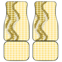 Yellow Hawaii Palaka Car Mats Hawaiian Honohono Lei
