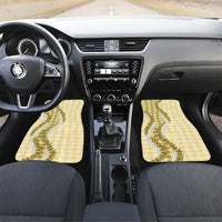 Yellow Hawaii Palaka Car Mats Hawaiian Honohono Lei