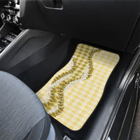Yellow Hawaii Palaka Car Mats Hawaiian Honohono Lei