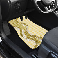 Yellow Hawaii Palaka Car Mats Hawaiian Honohono Lei
