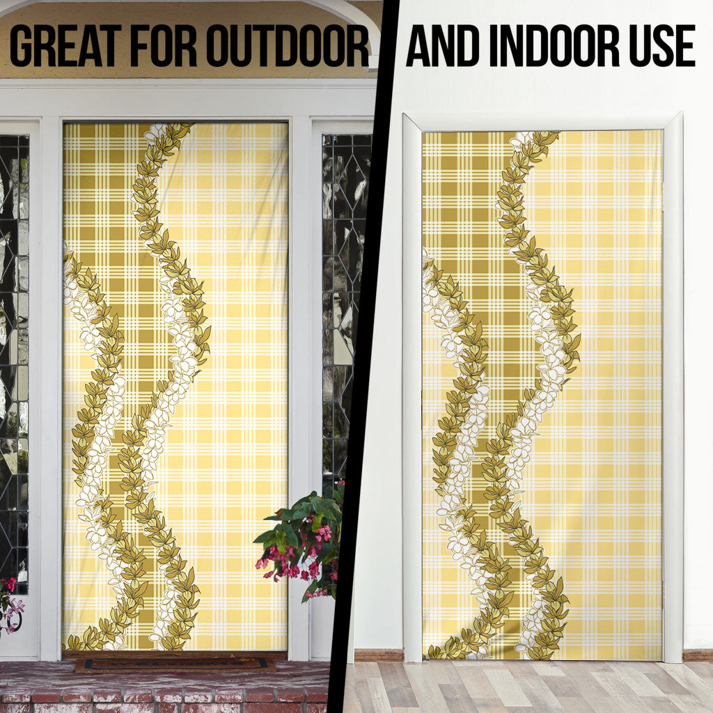 Yellow Hawaii Palaka Door Cover Hawaiian Honohono Lei LT05 - Polynesian Pride