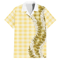 Yellow Hawaii Palaka Hawaiian Shirt Hawaiian Honohono Lei LT05 Yellow - Polynesian Pride