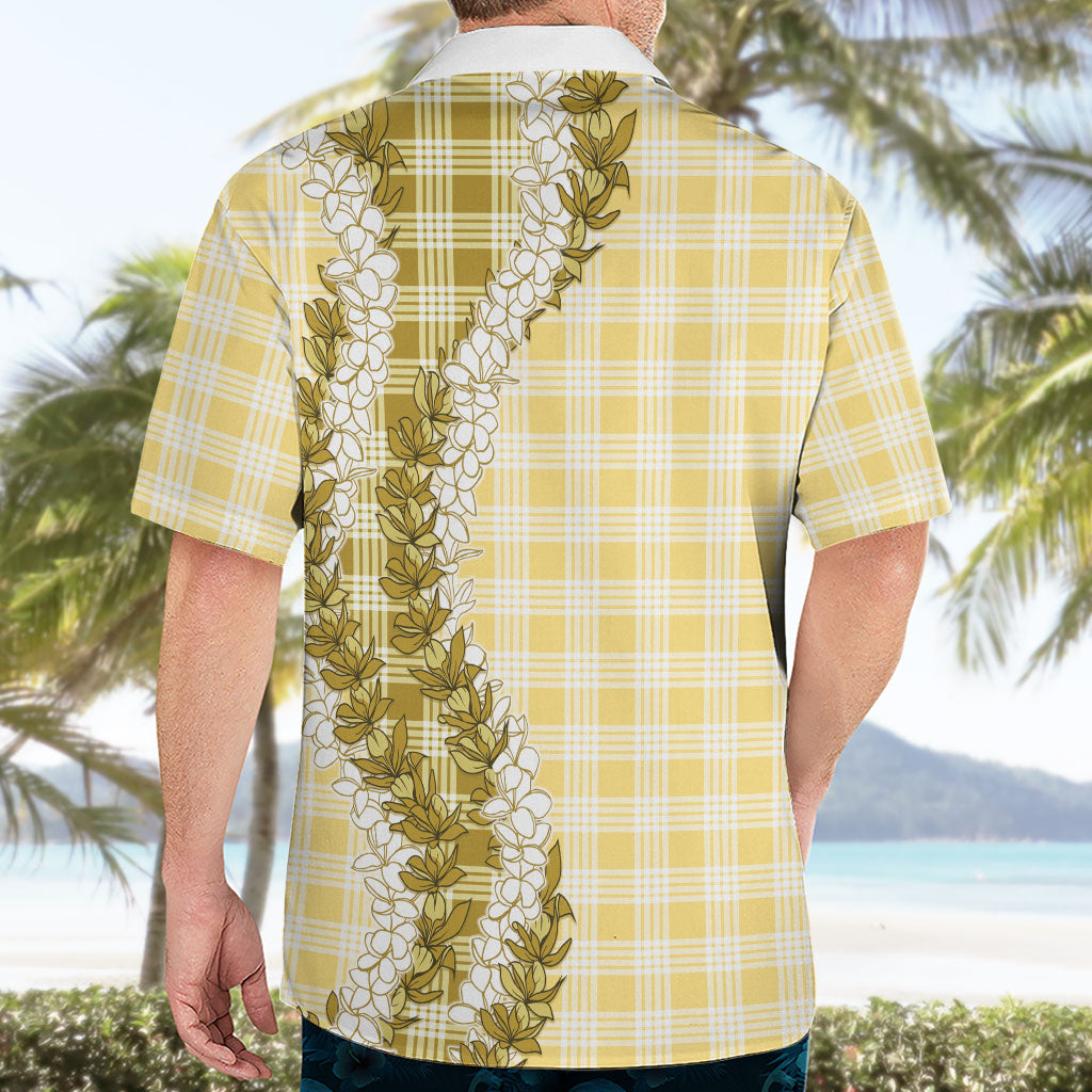 Yellow Hawaii Palaka Hawaiian Shirt Hawaiian Honohono Lei LT05 - Polynesian Pride