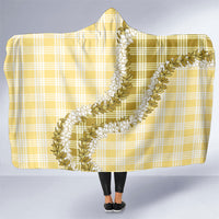 Yellow Hawaii Palaka Hooded Blanket Hawaiian Honohono Lei LT05 One Size Yellow - Polynesian Pride