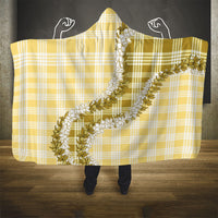 Yellow Hawaii Palaka Hooded Blanket Hawaiian Honohono Lei LT05 - Polynesian Pride