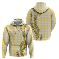 Yellow Hawaii Palaka Hoodie Hawaiian Honohono Lei LT05 - Polynesian Pride