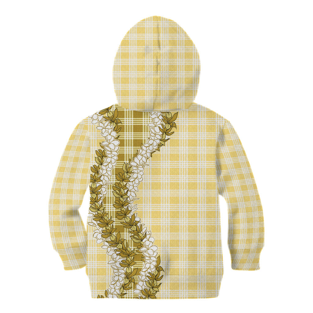 Yellow Hawaii Palaka Kid Hoodie Hawaiian Honohono Lei LT05 - Polynesian Pride