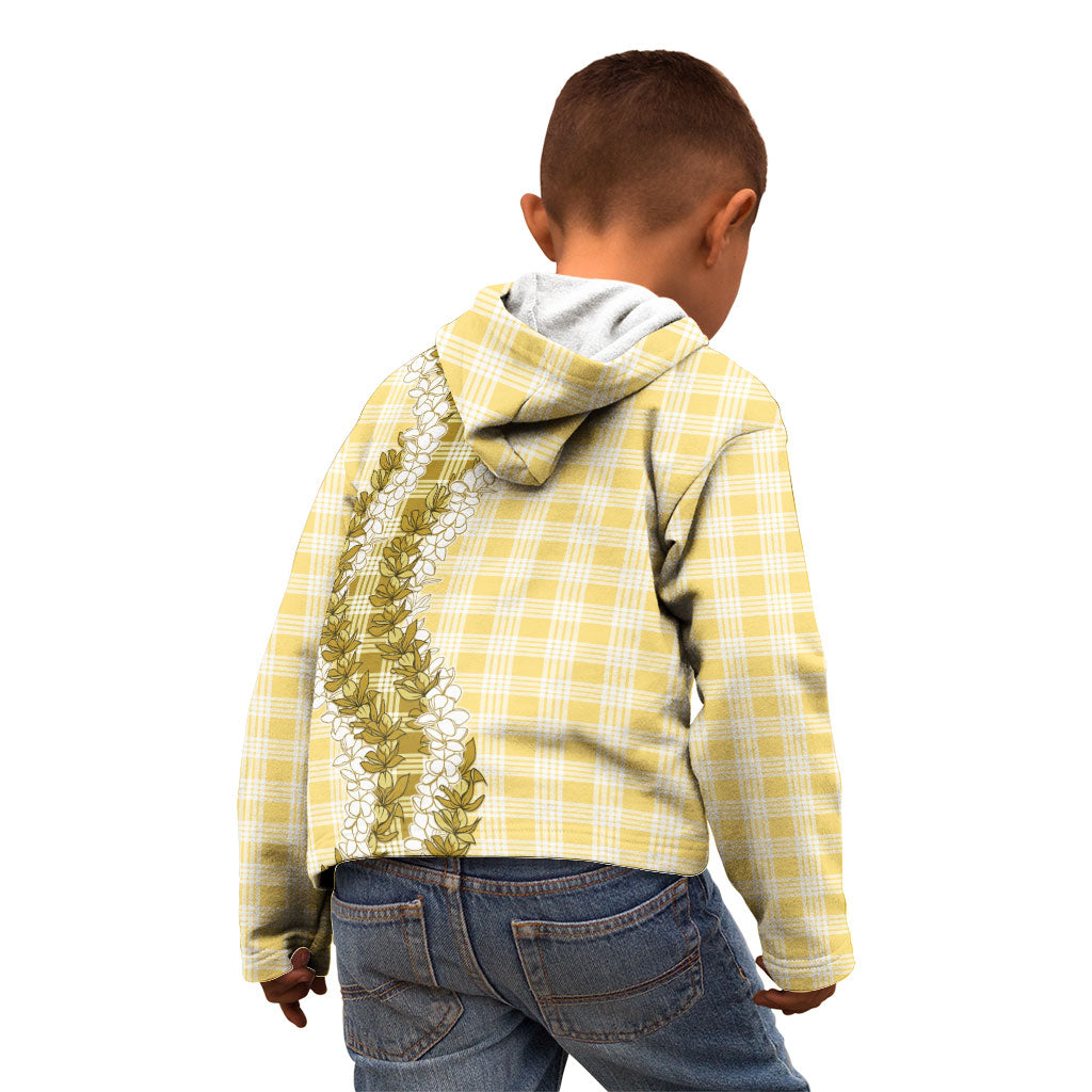 Yellow Hawaii Palaka Kid Hoodie Hawaiian Honohono Lei LT05 - Polynesian Pride