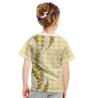 Yellow Hawaii Palaka Kid T Shirt Hawaiian Honohono Lei LT05 - Polynesian Pride