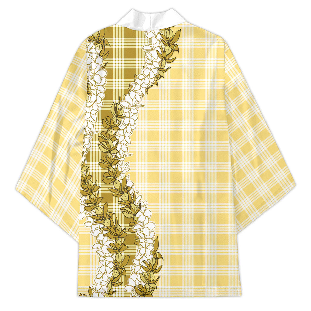Yellow Hawaii Palaka Kimono Hawaiian Honohono Lei LT05 - Polynesian Pride