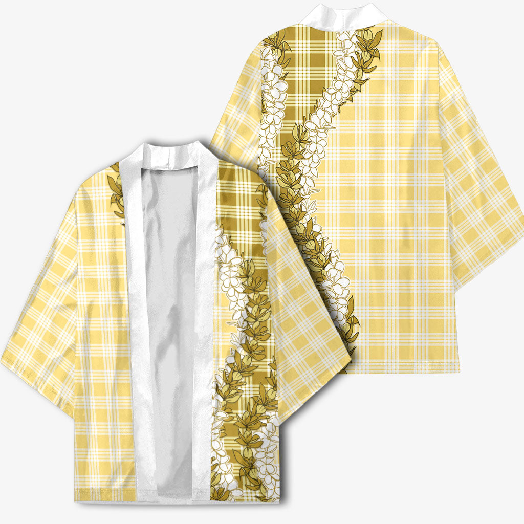 Yellow Hawaii Palaka Kimono Hawaiian Honohono Lei LT05 - Polynesian Pride