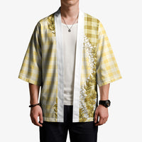 Yellow Hawaii Palaka Kimono Hawaiian Honohono Lei LT05 - Polynesian Pride