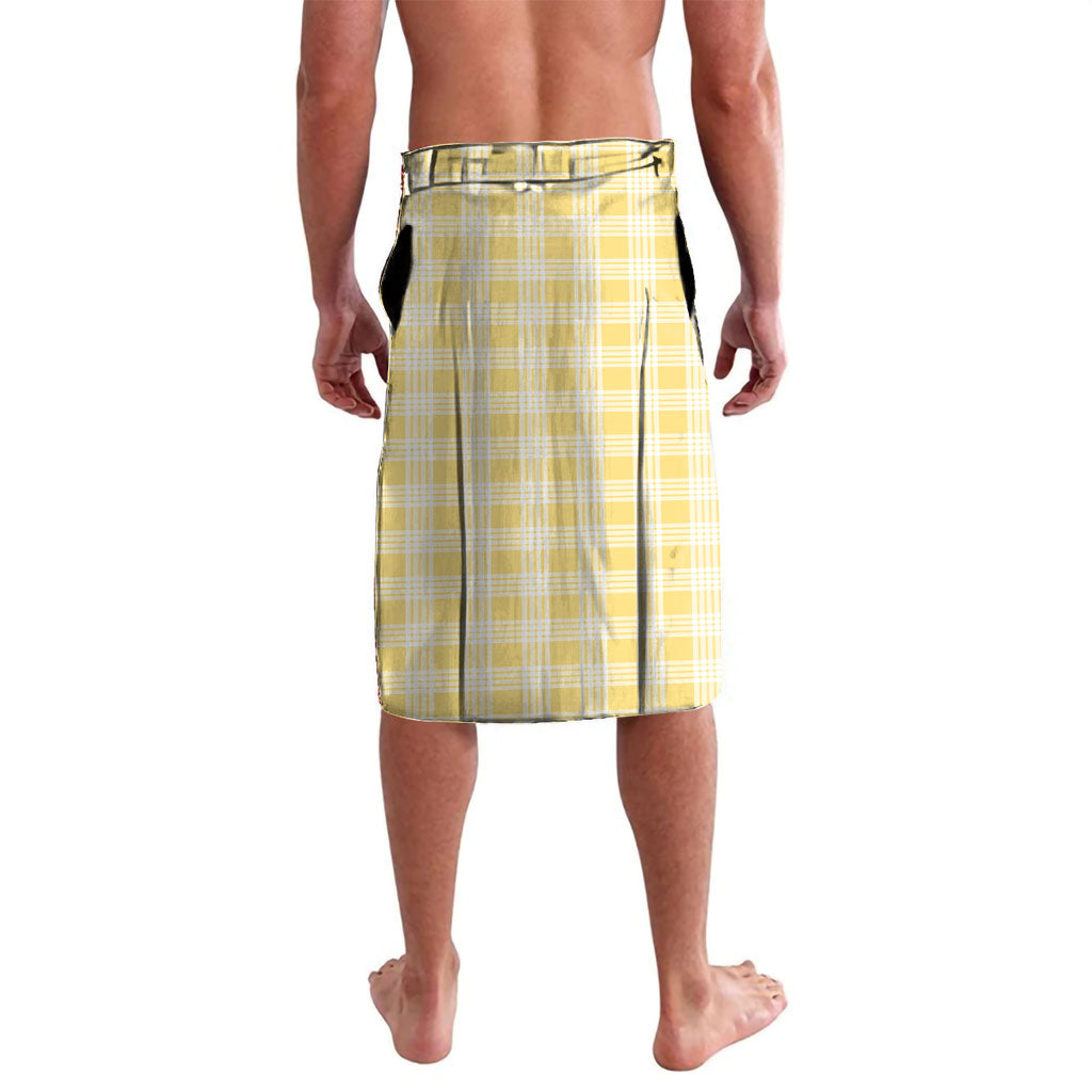 Yellow Hawaii Palaka Lavalava Hawaiian Honohono Lei