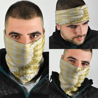 Yellow Hawaii Palaka Neck Gaiter Hawaiian Honohono Lei