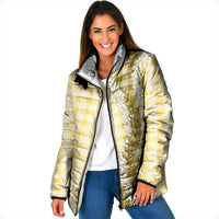 Yellow Hawaii Palaka Padded Jacket Hawaiian Honohono Lei LT05 Women Yellow - Polynesian Pride