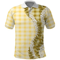 Yellow Hawaii Palaka Polo Shirt Hawaiian Honohono Lei LT05 Yellow - Polynesian Pride