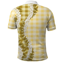 Yellow Hawaii Palaka Polo Shirt Hawaiian Honohono Lei LT05 - Polynesian Pride
