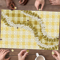 Yellow Hawaii Palaka Puzzle Hawaiian Honohono Lei LT05 - Polynesian Pride
