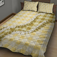 Yellow Hawaii Palaka Quilt Bed Set Hawaiian Honohono Lei LT05 - Polynesian Pride