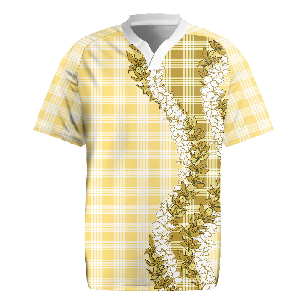 Yellow Hawaii Palaka Rugby Jersey Hawaiian Honohono Lei LT05 Yellow - Polynesian Pride