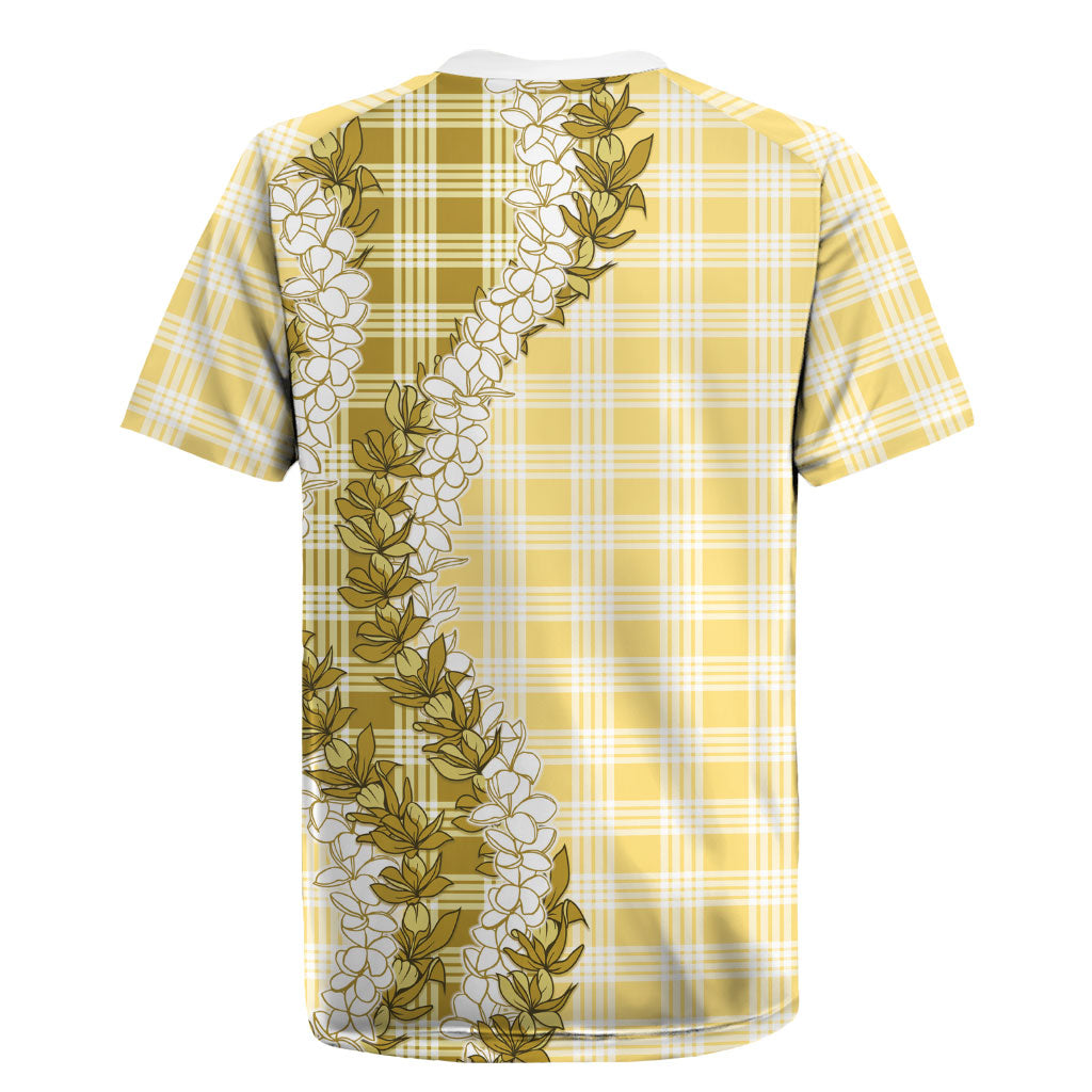 Yellow Hawaii Palaka Rugby Jersey Hawaiian Honohono Lei LT05 - Polynesian Pride