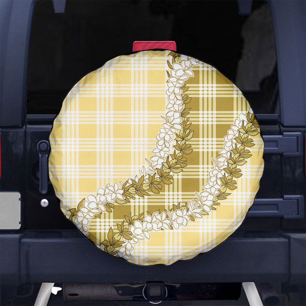 Yellow Hawaii Palaka Spare Tire Cover Hawaiian Honohono Lei LT05 No hole Yellow - Polynesian Pride