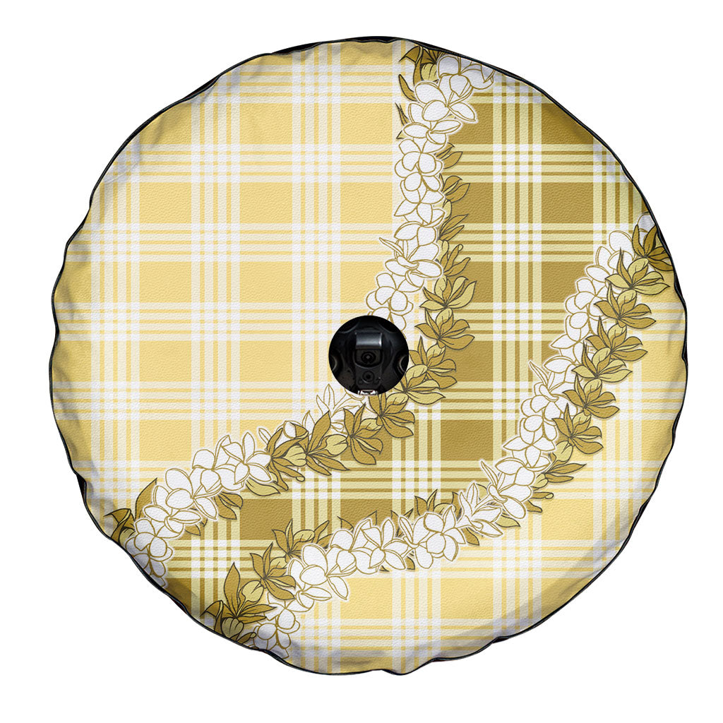 Yellow Hawaii Palaka Spare Tire Cover Hawaiian Honohono Lei LT05 - Polynesian Pride
