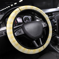 Yellow Hawaii Palaka Steering Wheel Cover Hawaiian Honohono Lei LT05 Universal Fit Yellow - Polynesian Pride