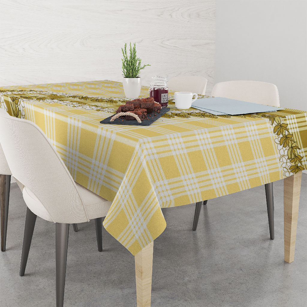 Yellow Hawaii Palaka Tablecloth Hawaiian Honohono Lei LT05 - Polynesian Pride