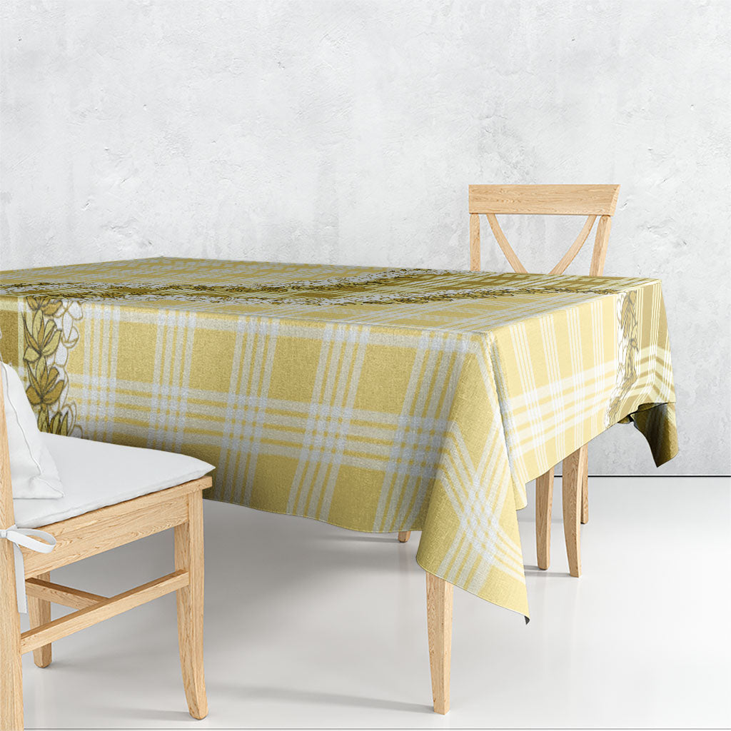Yellow Hawaii Palaka Tablecloth Hawaiian Honohono Lei LT05 - Polynesian Pride