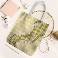 Yellow Hawaii Palaka Tote Bag Hawaiian Honohono Lei LT05 White Strap One Size Yellow - Polynesian Pride